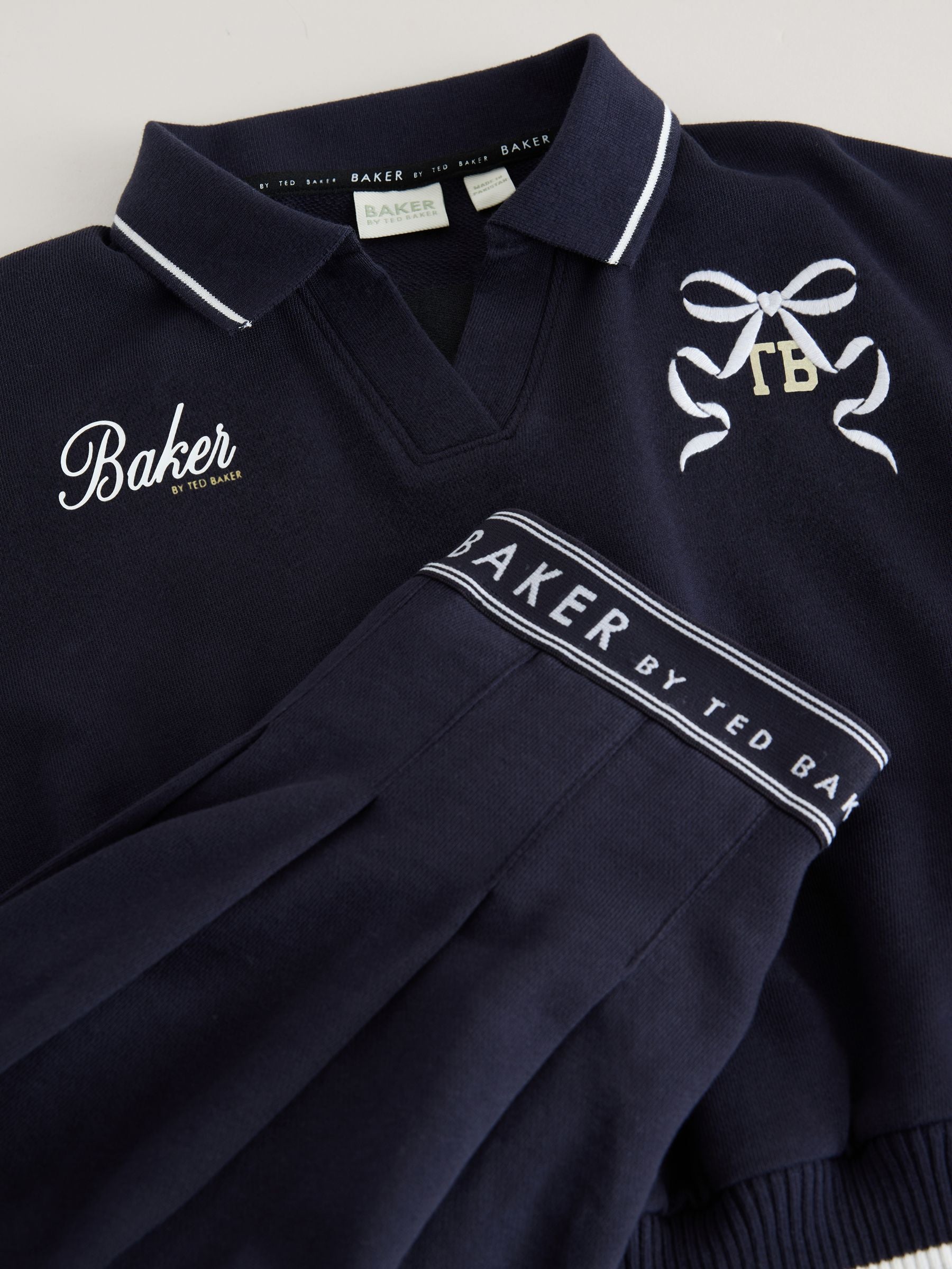 Baker by Ted Baker 2 Piece Varsity Sweat Top & Skirt Set image 9