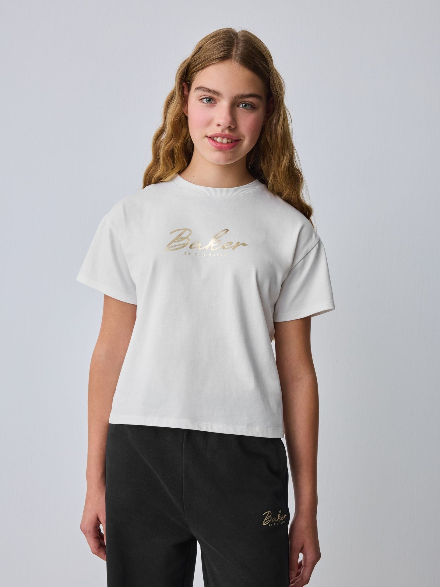 Baker by Ted Baker 3 Piece Zip-Thru Black Hoodies T-Shirts & Wide Leg Joggers Set