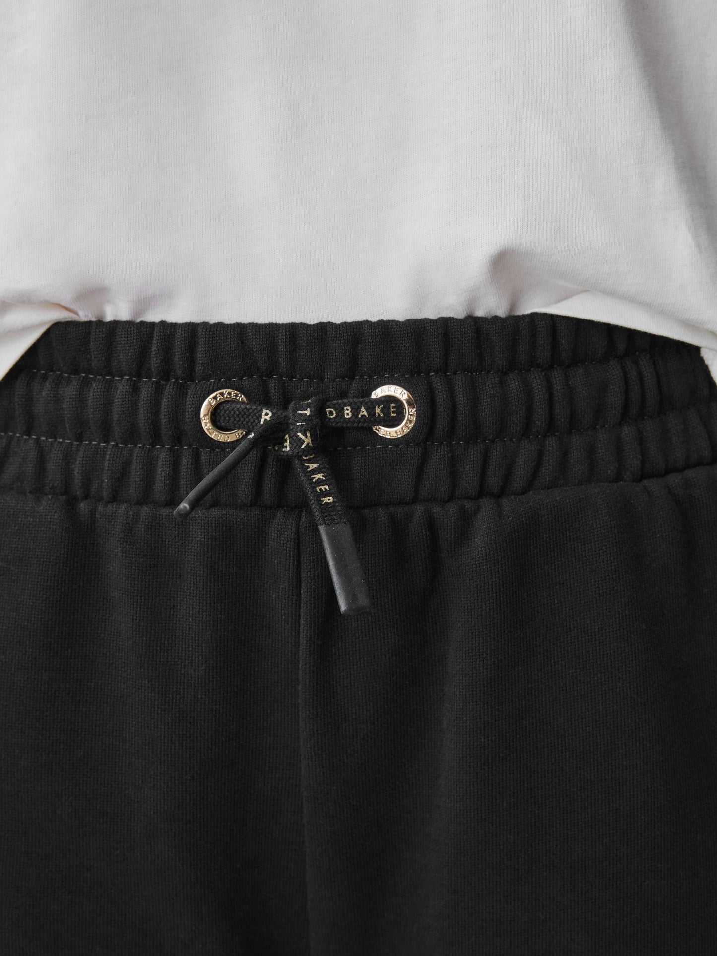 Baker by Ted Baker 3 Piece Zip-Thru Black Hoodies T-Shirts & Wide Leg Joggers Set