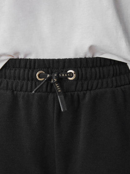 Baker by Ted Baker 3 Piece Zip-Thru Black Hoodies T-Shirts & Wide Leg Joggers Set