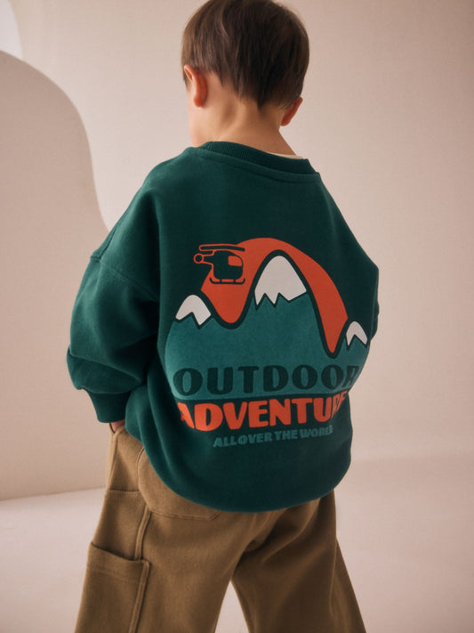Green Sweatshirt and Utility Joggers Set (3mths-7yrs) image 1