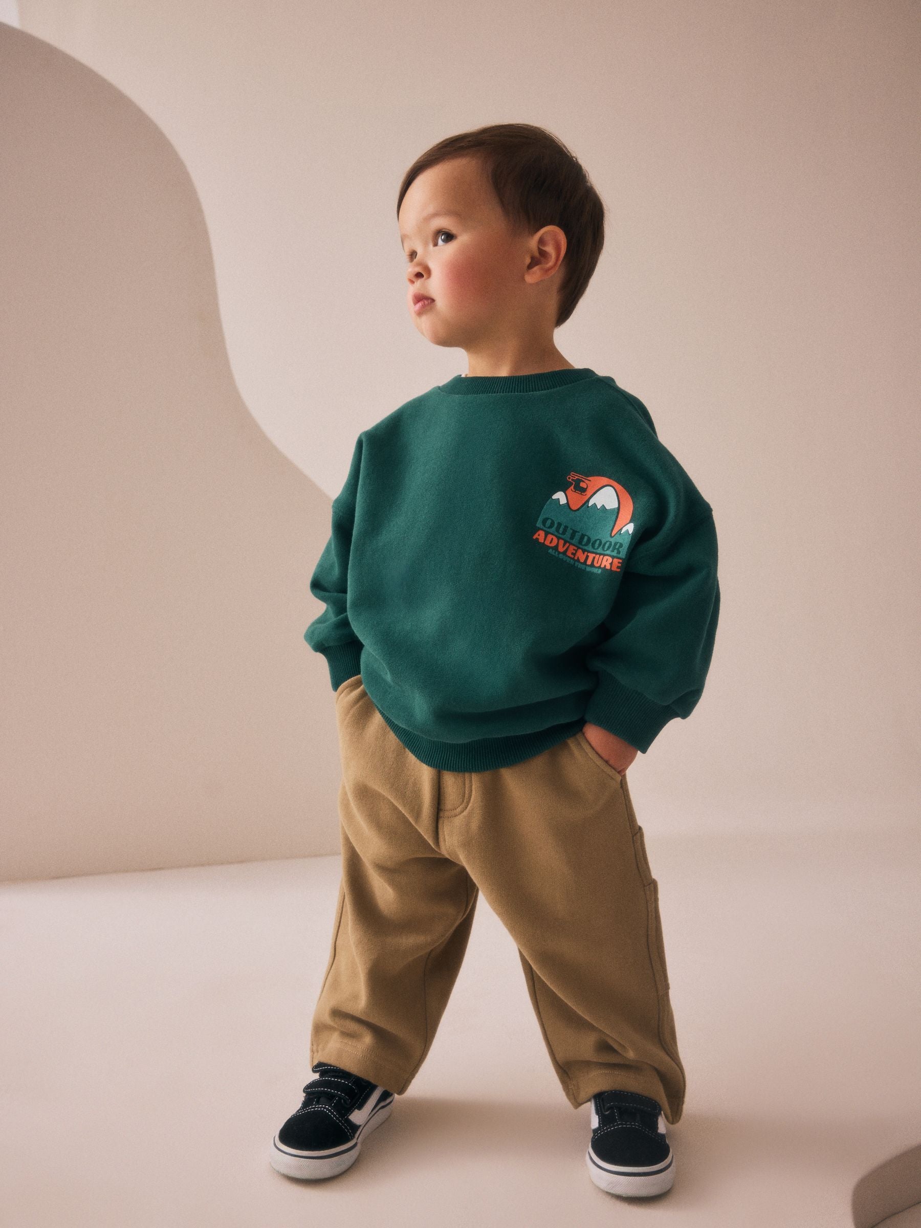 Green Sweatshirt and Utility Joggers Set (3mths-7yrs) image 3
