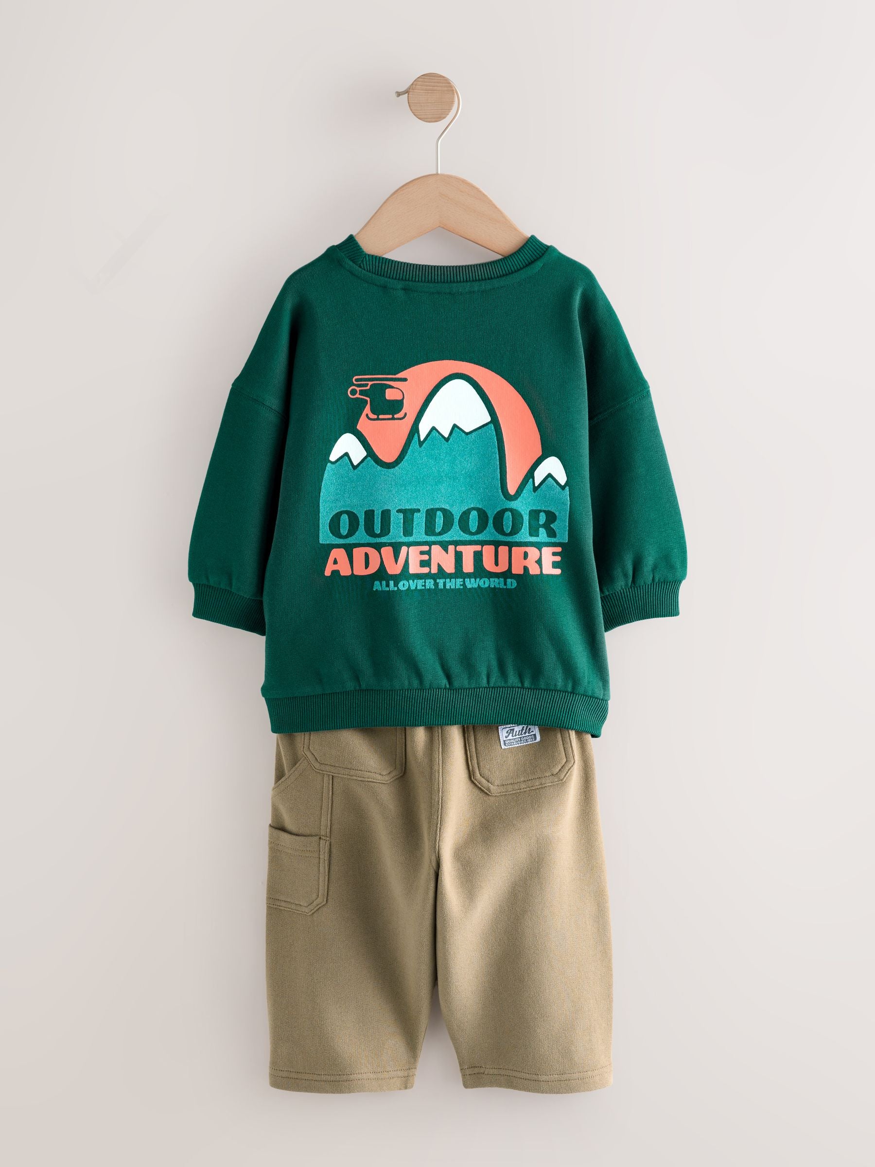 Green Sweatshirt and Utility Joggers Set (3mths-7yrs) image 8