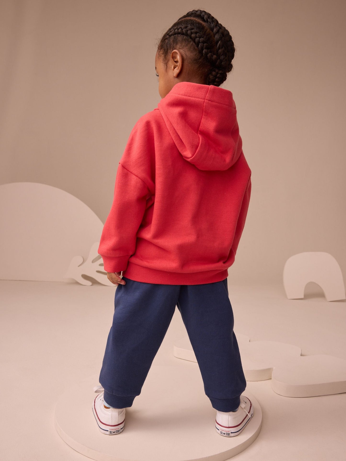 Red/Navy Blue Appliqué Transport Hoodie And Joggers Set (3mths-7yrs)