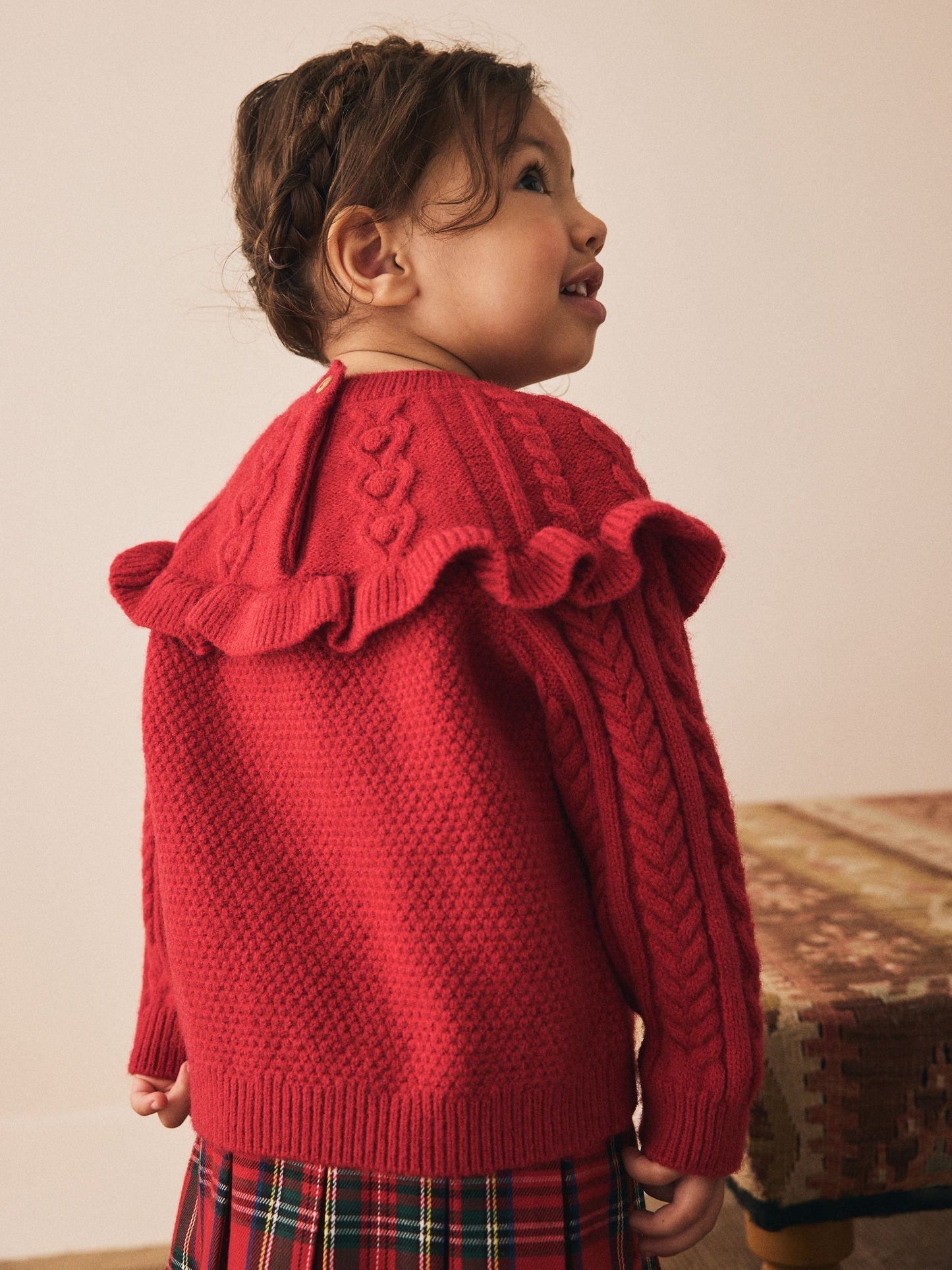 Red Cable Knitted Jumper (3mths-7yrs)