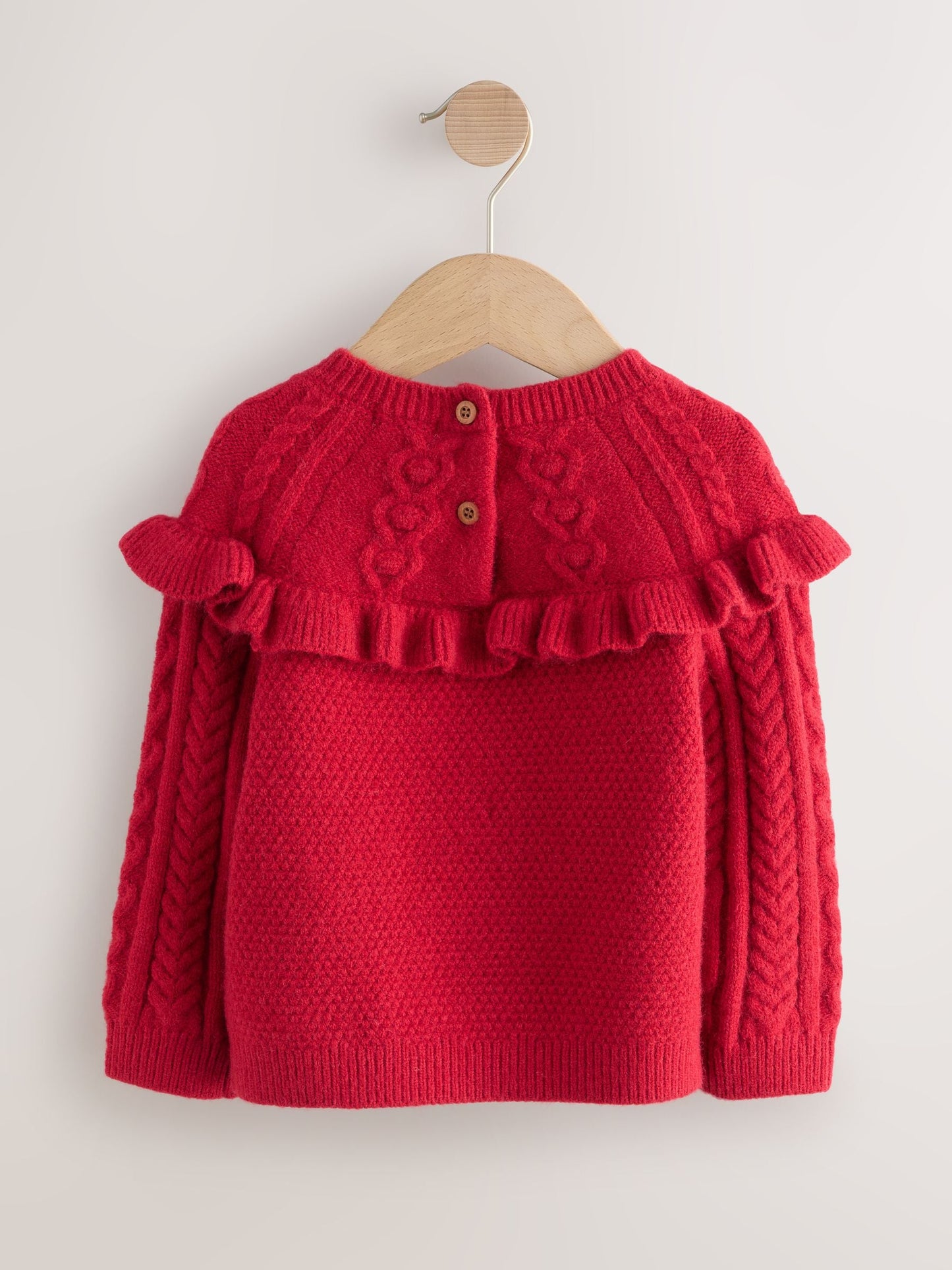 Red Cable Knitted Jumper (3mths-7yrs)