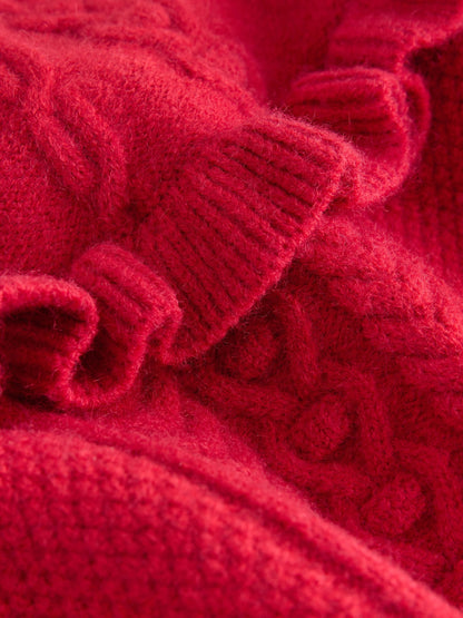 Red Cable Knitted Jumper (3mths-7yrs)