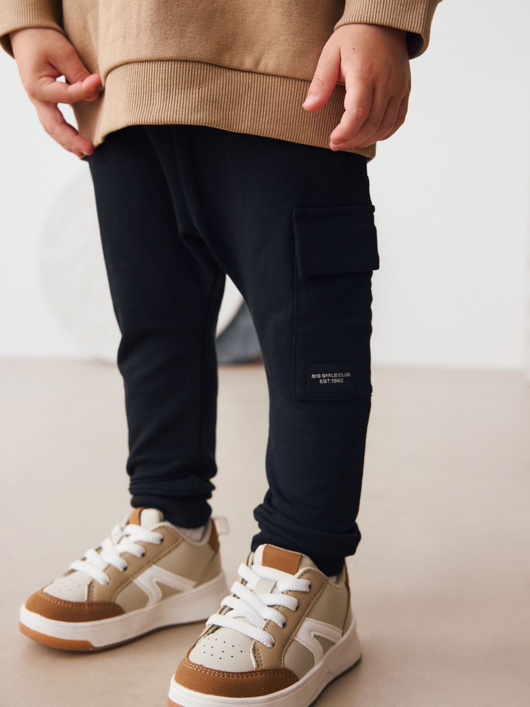 Tan Brown Half Zip Top and Joggers Set (3mths-7yrs) image 4