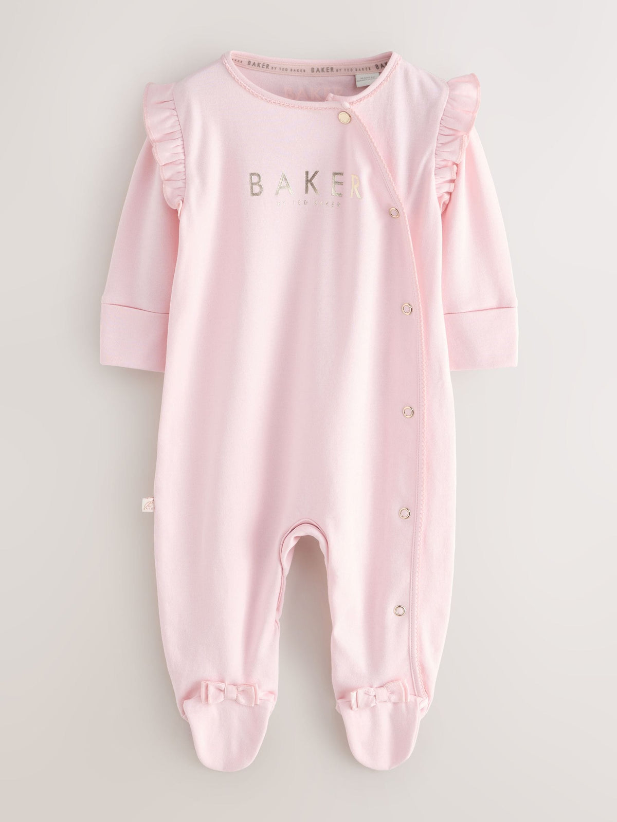 Baker by Ted Baker Pink Cotton Printed Sleepsuits 3 Pack - image 2