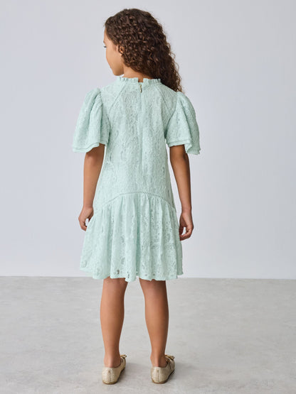 Baker by Ted Baker Red Sequin Lace Angel Sleeve Dress image 3