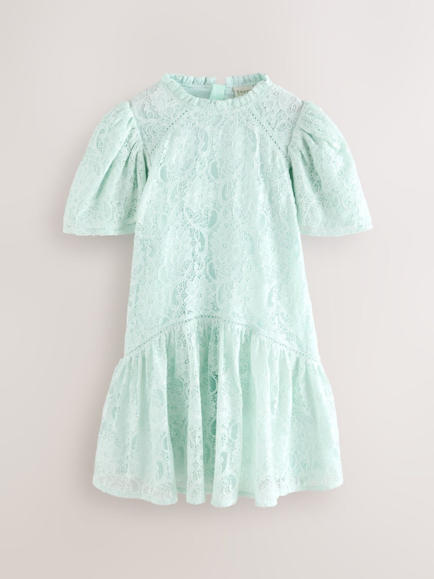 Baker by Ted Baker Red Sequin Lace Angel Sleeve Dress image 7