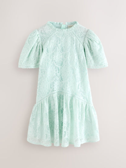 Baker by Ted Baker Red Sequin Lace Angel Sleeve Dress image 7