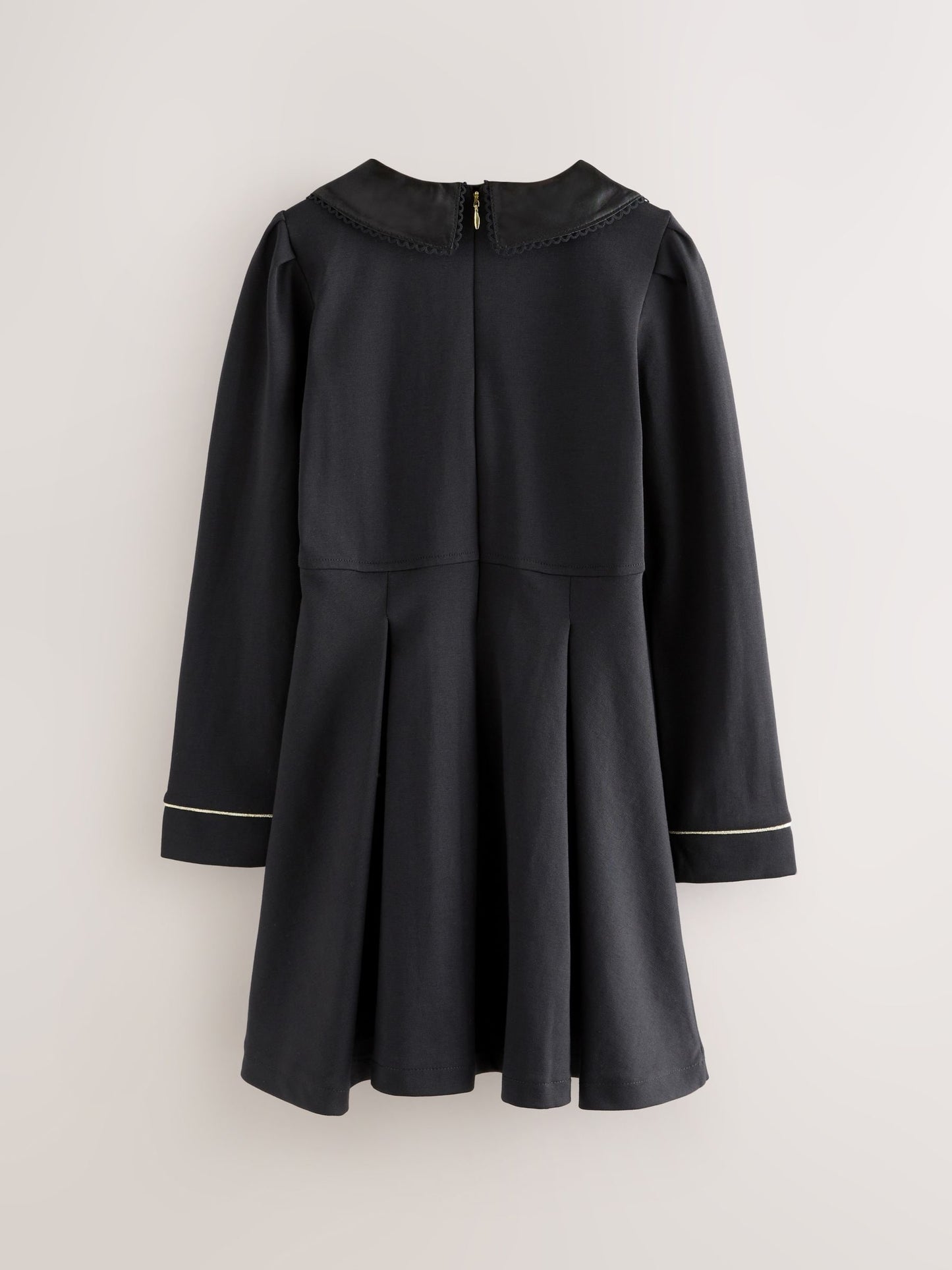 Baker by Ted Baker Satin Collared Ponte Black Dress image 8