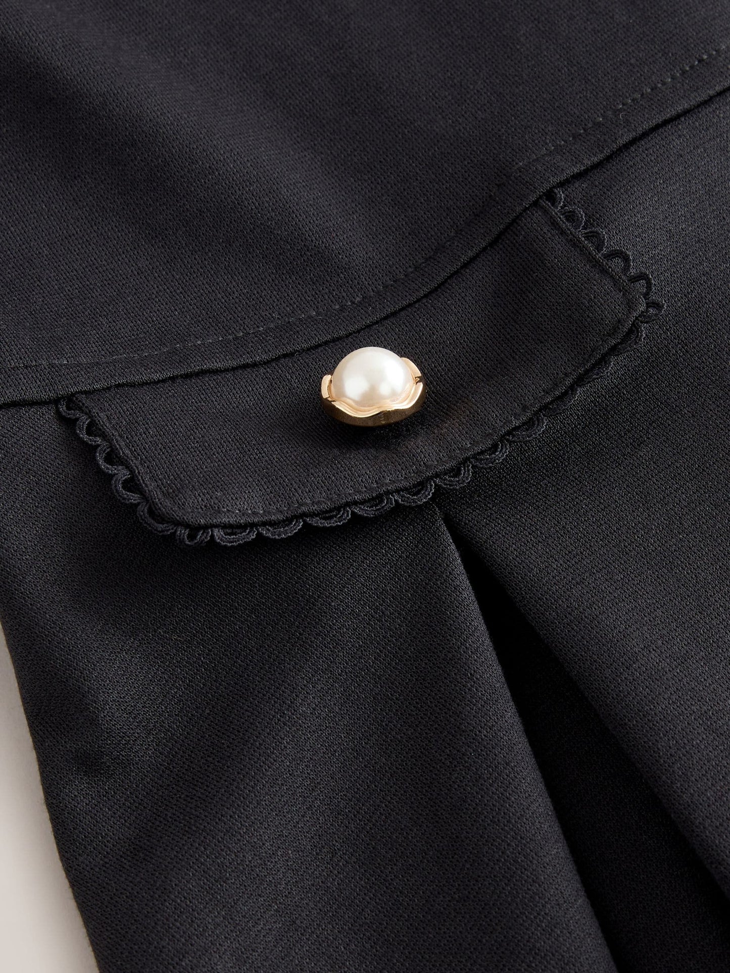 Baker by Ted Baker Satin Collared Ponte Black Dress image 9