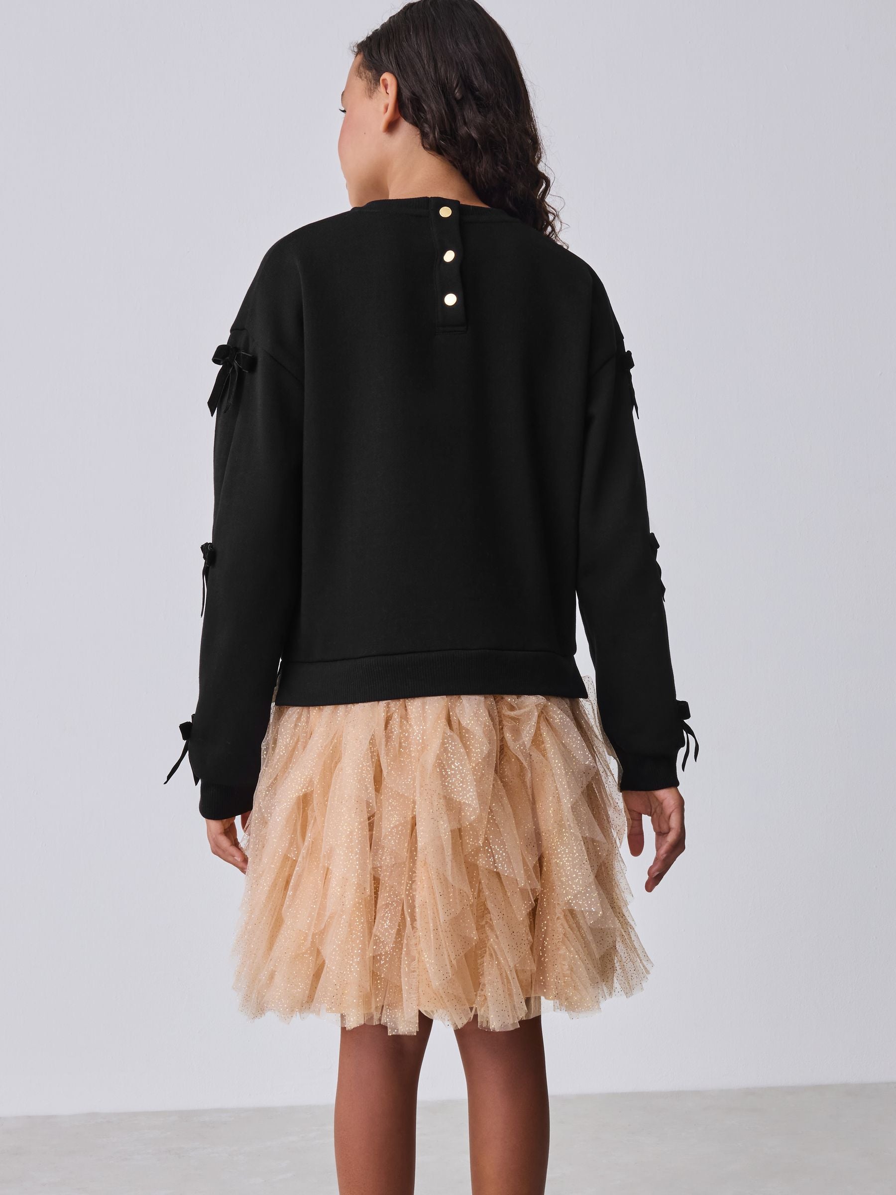 Baker by Ted Baker Mesh Skirted Sweat Mockable Dress image 2
