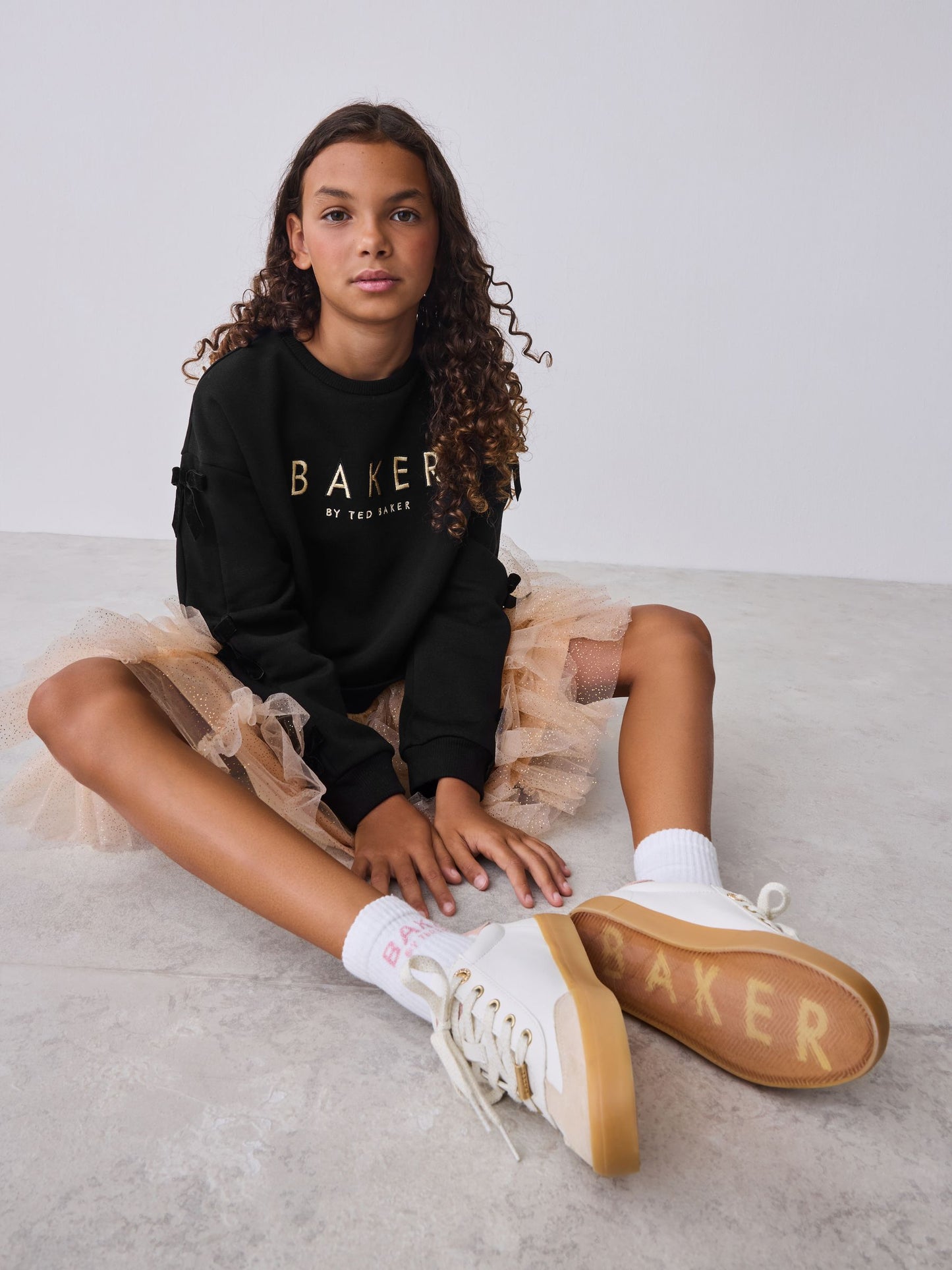 Baker by Ted Baker Mesh Skirted Sweat Mockable Dress image 3