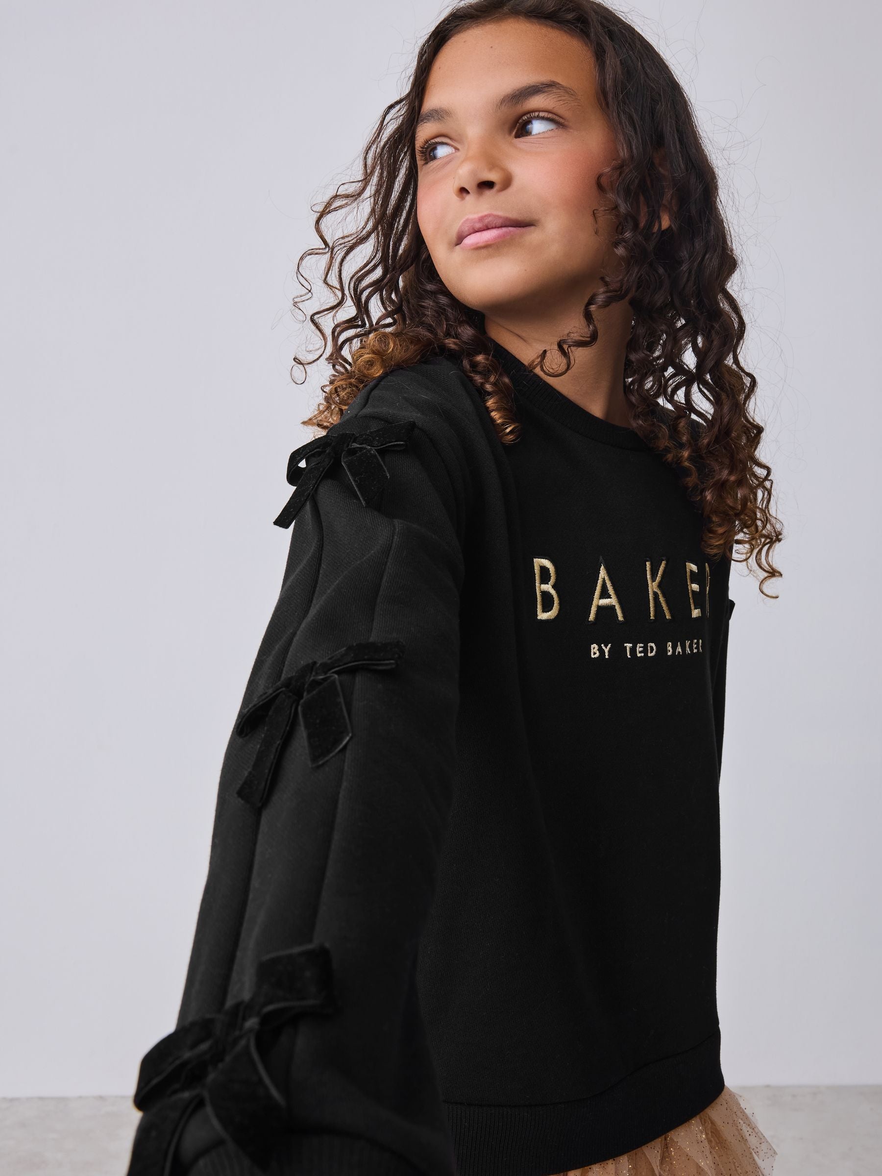 Baker by Ted Baker Mesh Skirted Sweat Mockable Dress image 4