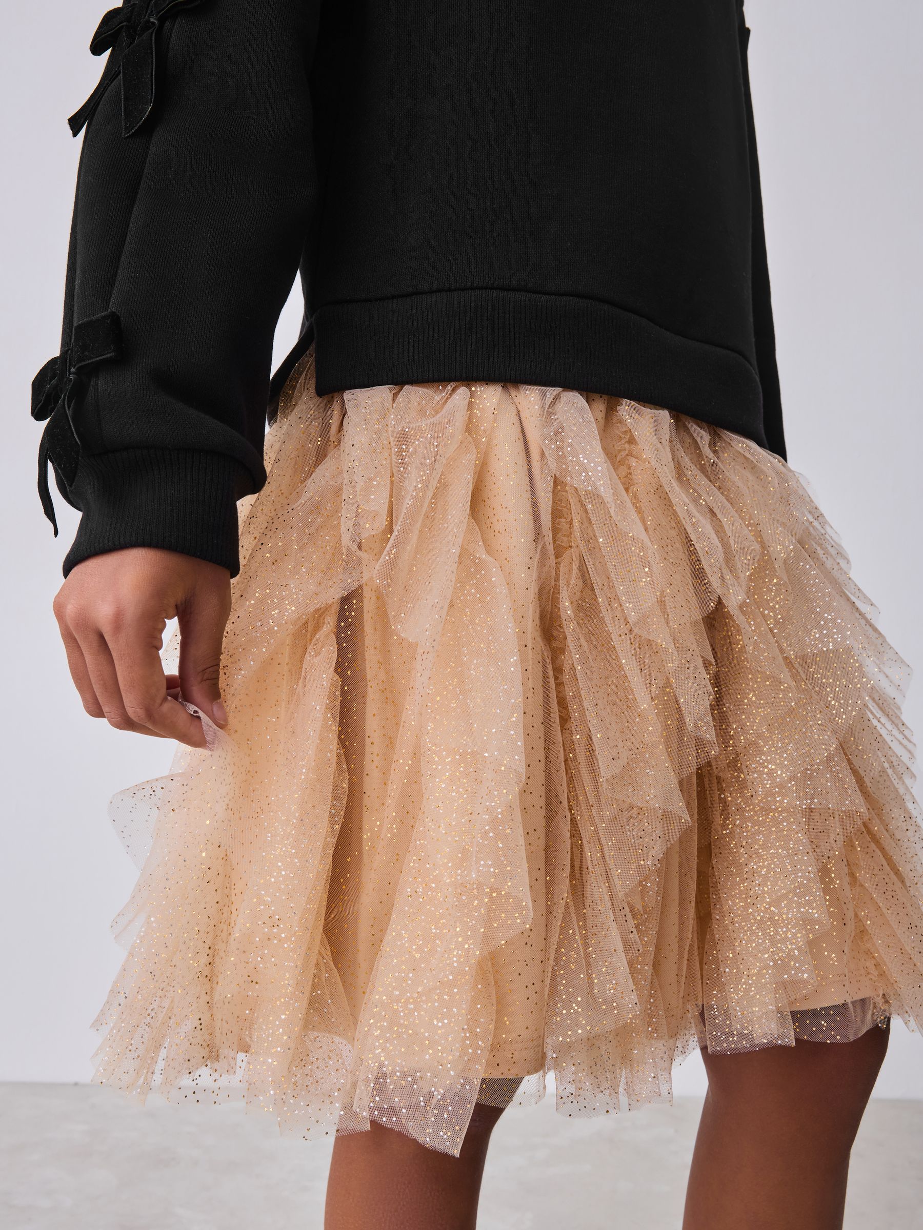 Baker by Ted Baker Mesh Skirted Sweat Mockable Dress image 6