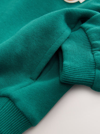 Green/Yellow Tractor Print Long Sleeve Printed Hoodie (3mths-7yrs)