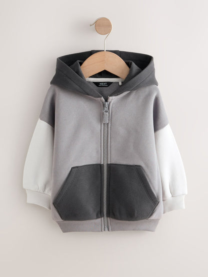 Grey Zip Through Hoodie (3mths-7yrs)