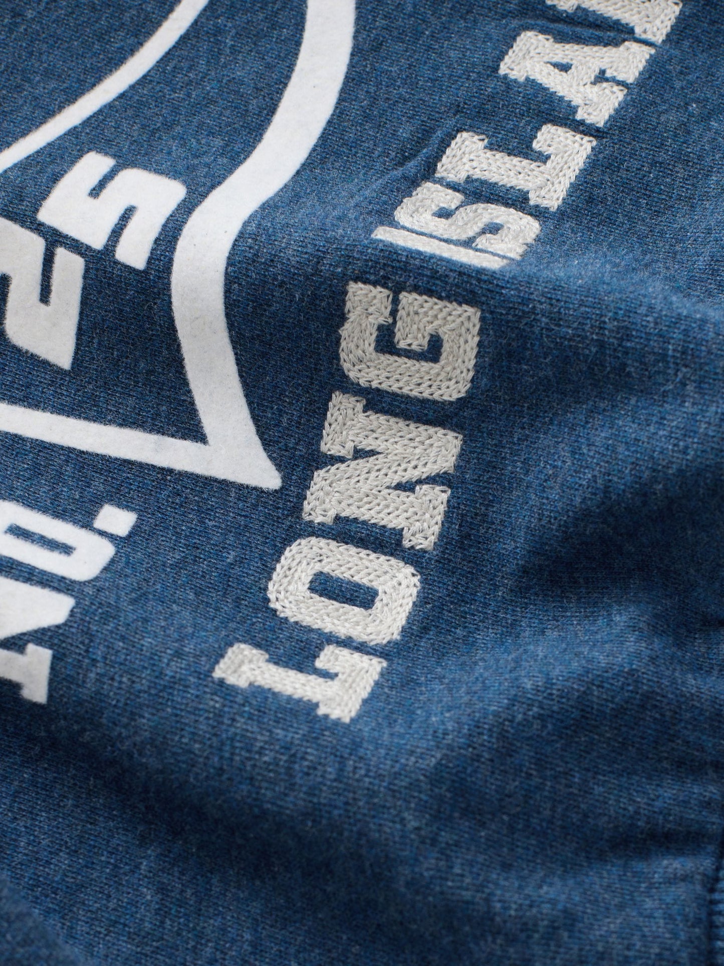 Navy Blue Marl Long Sleeve Printed Hoodie (3mths-7yrs)