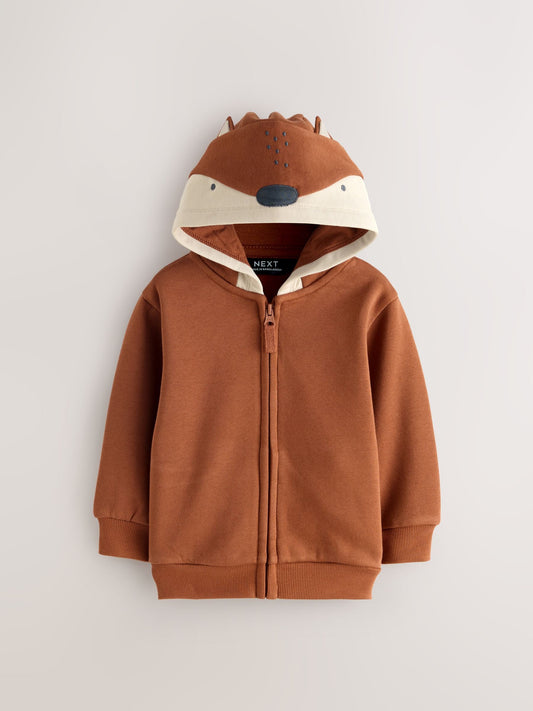 Orange Zip Through Hoodie (3mths-7yrs)
