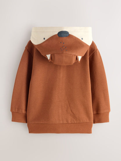 Orange Zip Through Hoodie (3mths-7yrs)