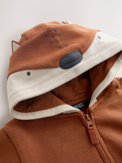 Orange Zip Through Hoodie (3mths-7yrs)