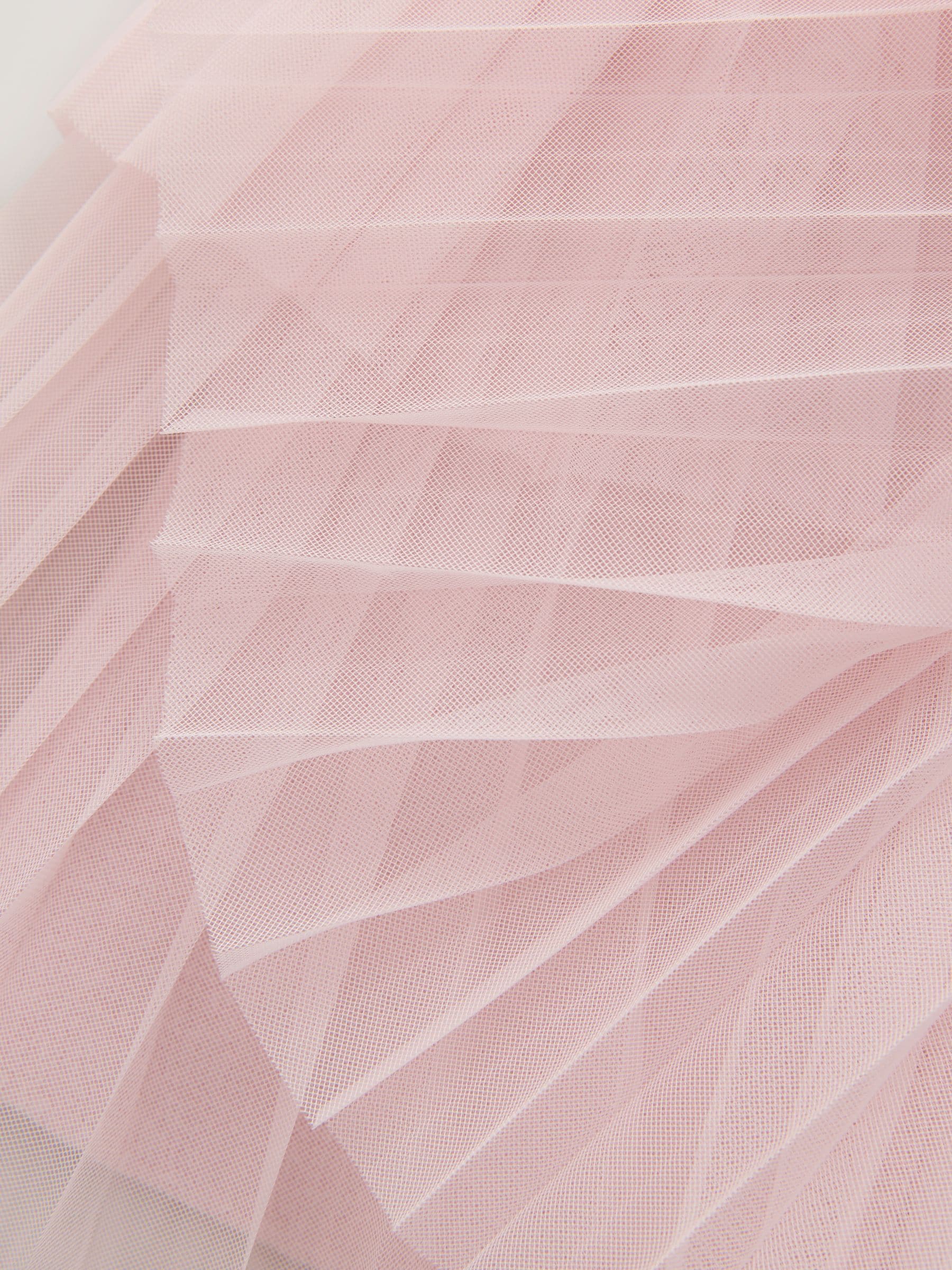 Baker by Ted Baker Pink Knitted Mesh Tulle Hem Dress image 11