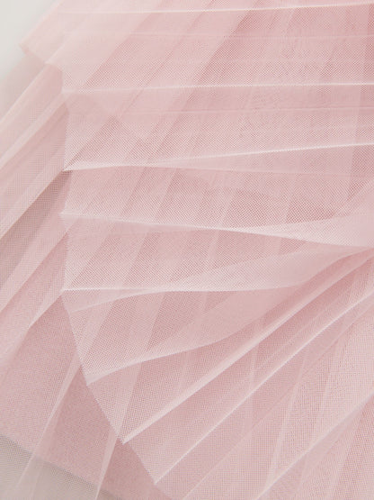 Baker by Ted Baker Pink Knitted Mesh Tulle Hem Dress image 11