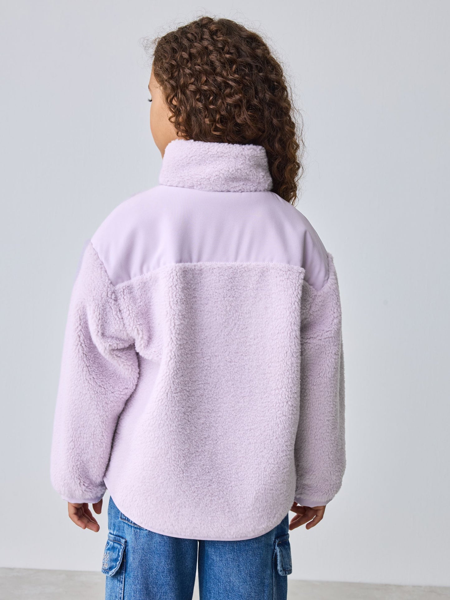 Baker by Ted Baker Lilac Purple Borg Mix Panel Fleece image 3
