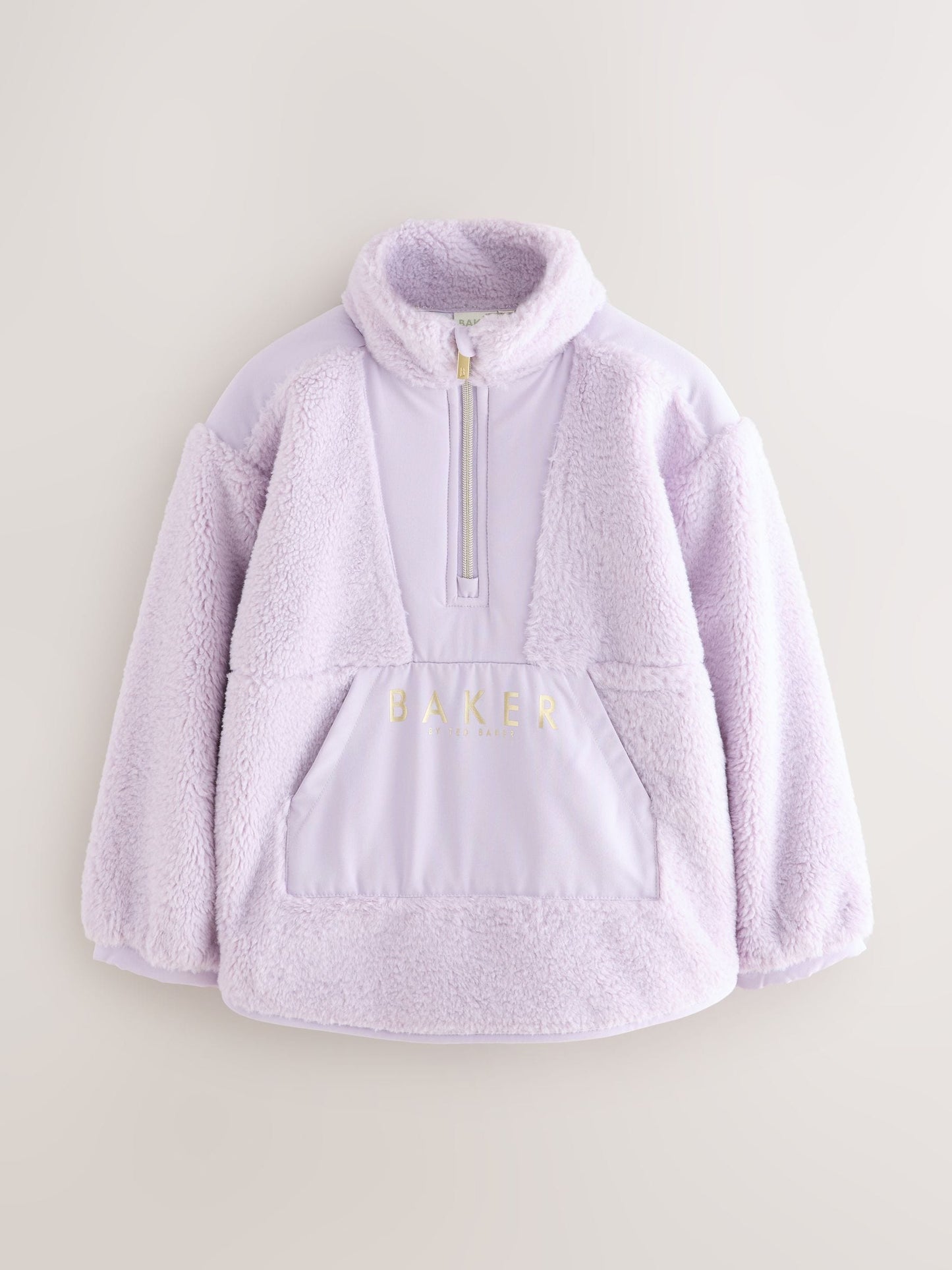 Baker by Ted Baker Lilac Purple Borg Mix Panel Fleece image 8