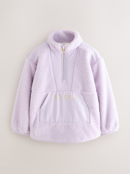 Baker by Ted Baker Lilac Purple Borg Mix Panel Fleece image 8