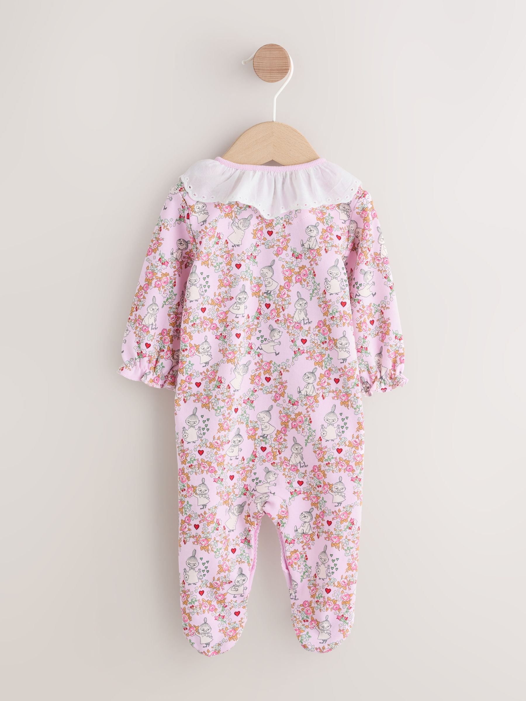 Pink Cath Kidston Moomin Baby Sleepsuit image 4