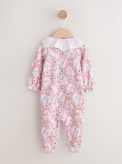 Pink Cath Kidston Moomin Baby Sleepsuit image 4