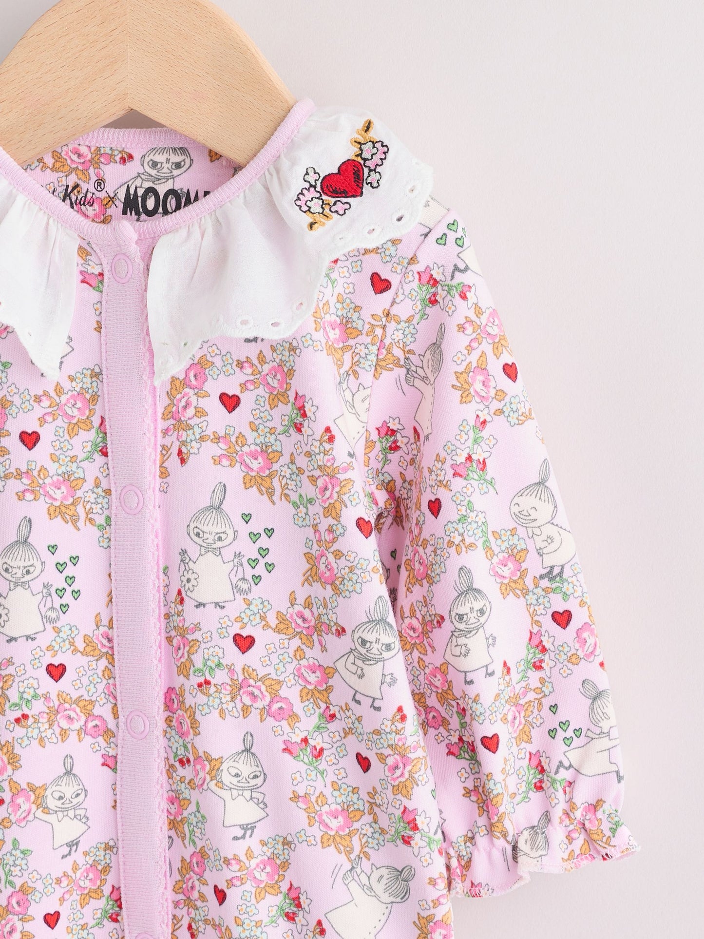 Pink Cath Kidston Moomin Baby Sleepsuit image 5