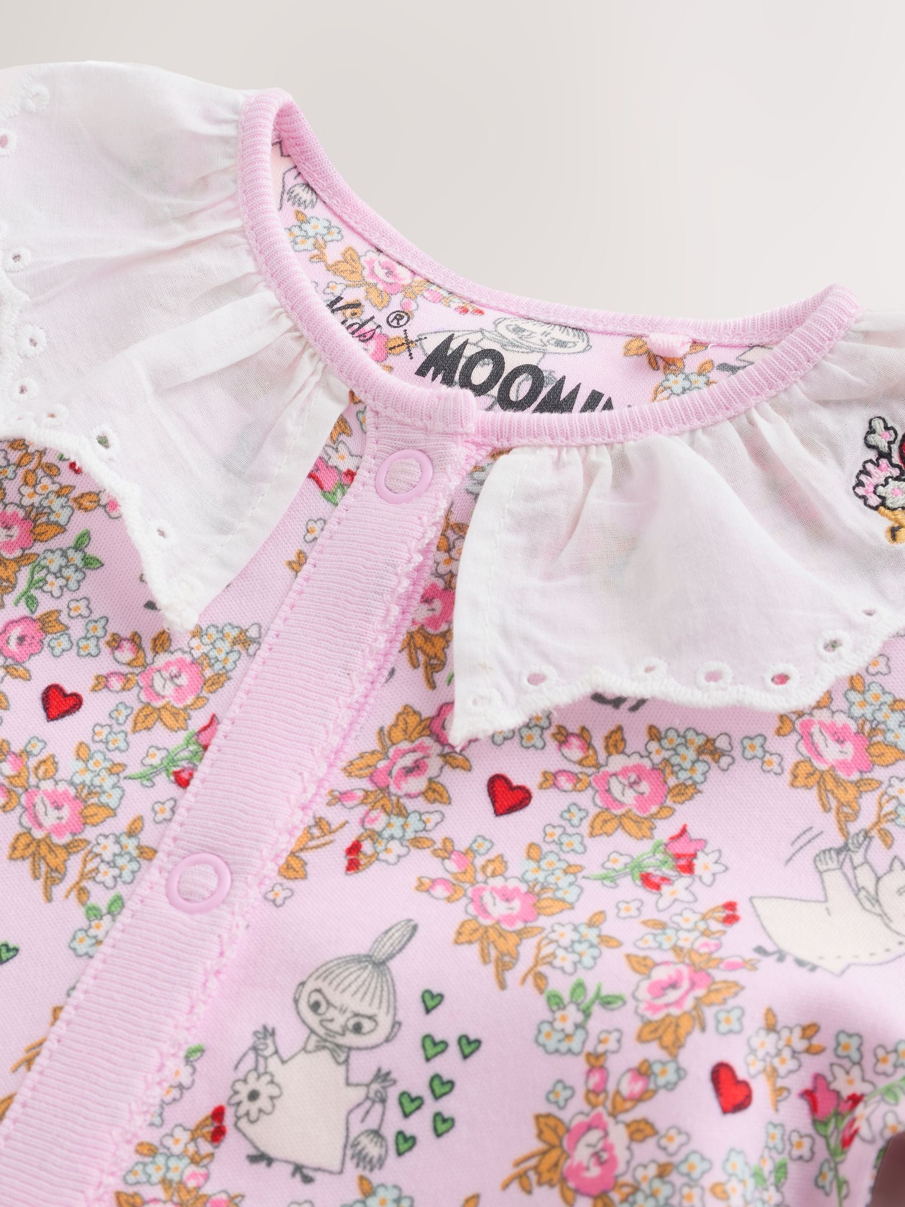 Pink Cath Kidston Moomin Baby Sleepsuit image 6