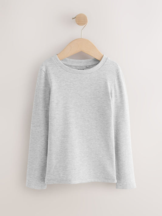Dsiney Kidz - Black/White Long Sleeve Ribbed Tops 3 Pack (3-16yrs) image 2