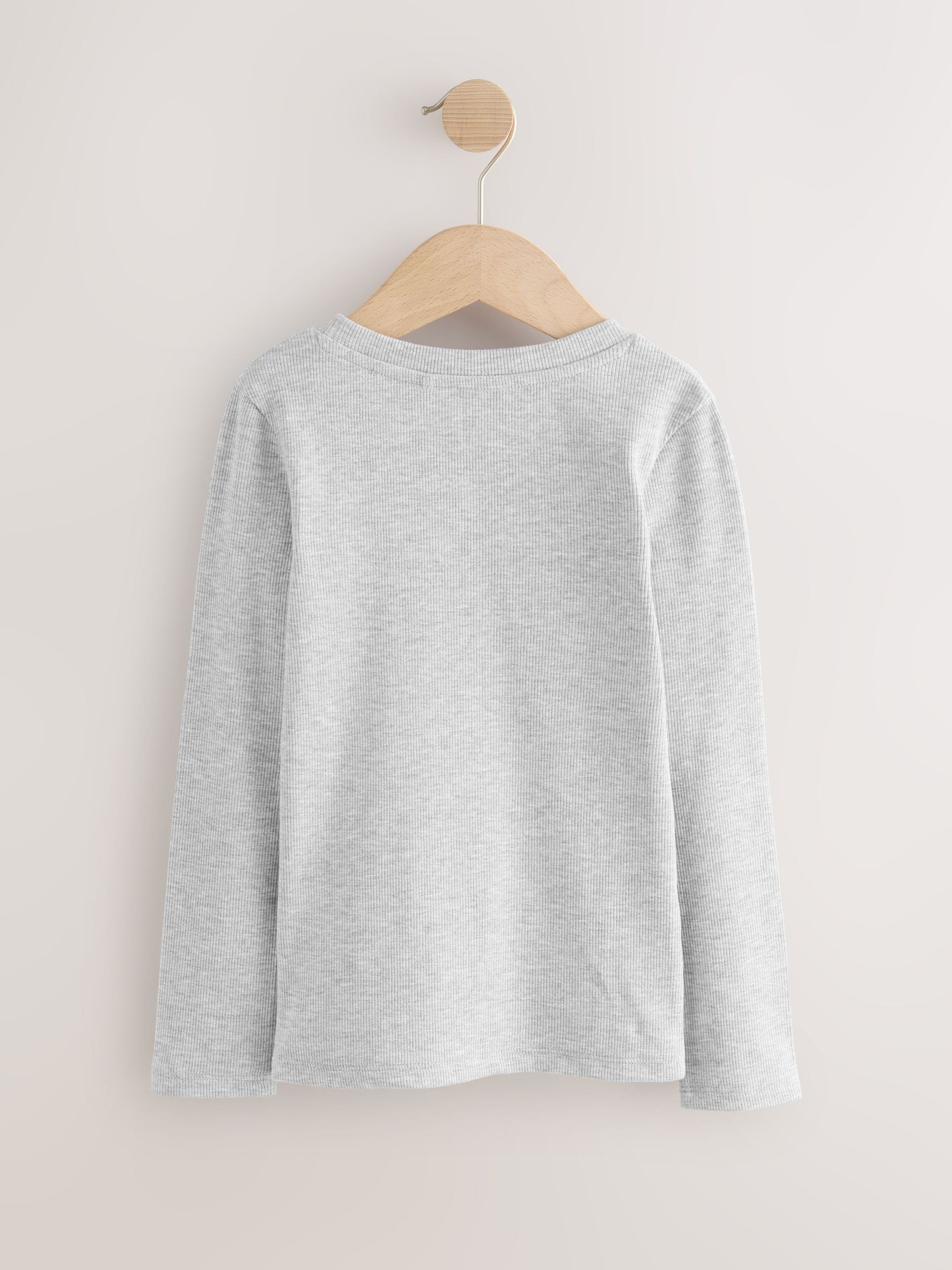 Dsiney Kidz - Black/White Long Sleeve Ribbed Tops 3 Pack (3-16yrs) image 3