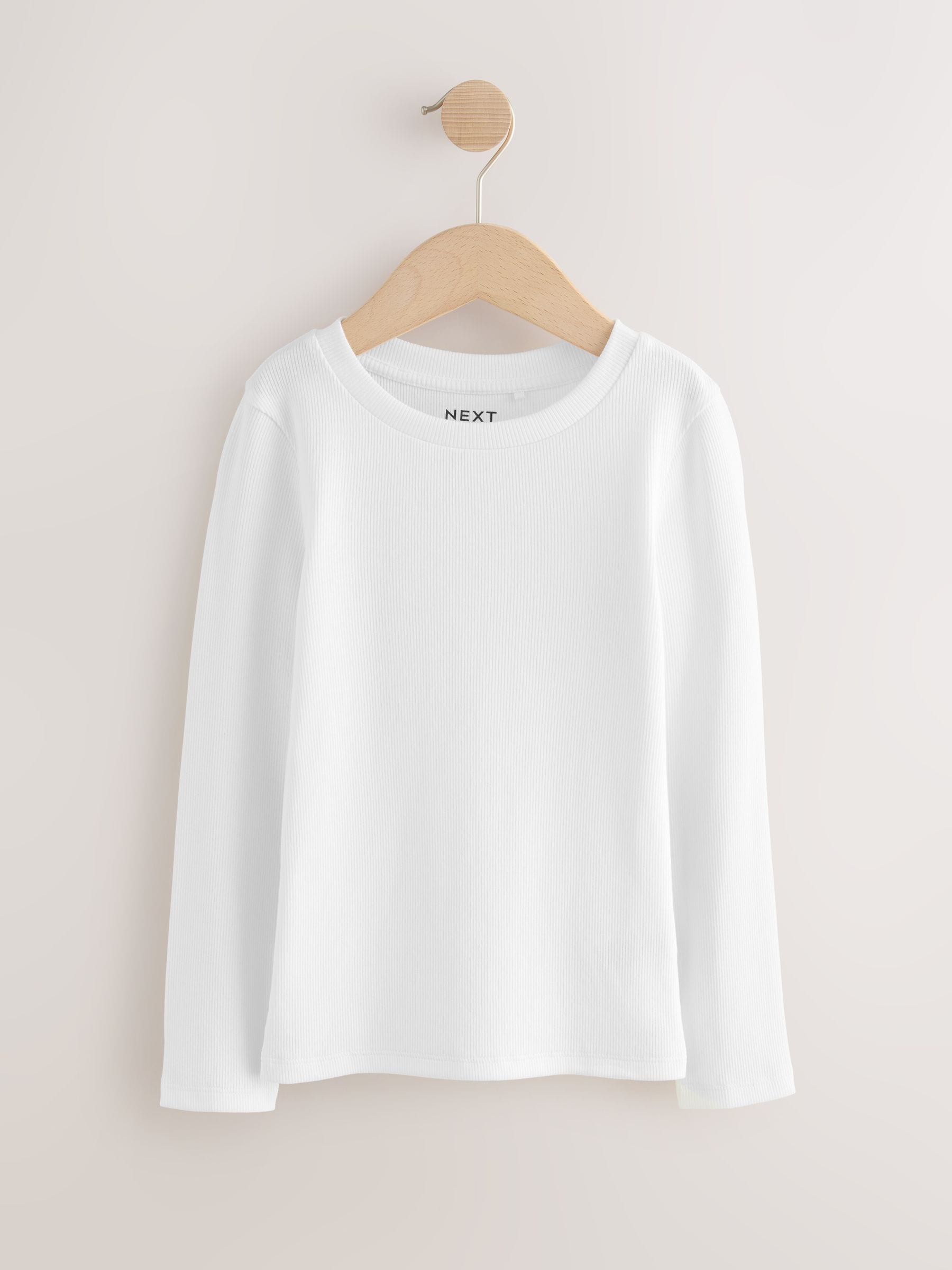 Dsiney Kidz - Black/White Long Sleeve Ribbed Tops 3 Pack (3-16yrs) image 5
