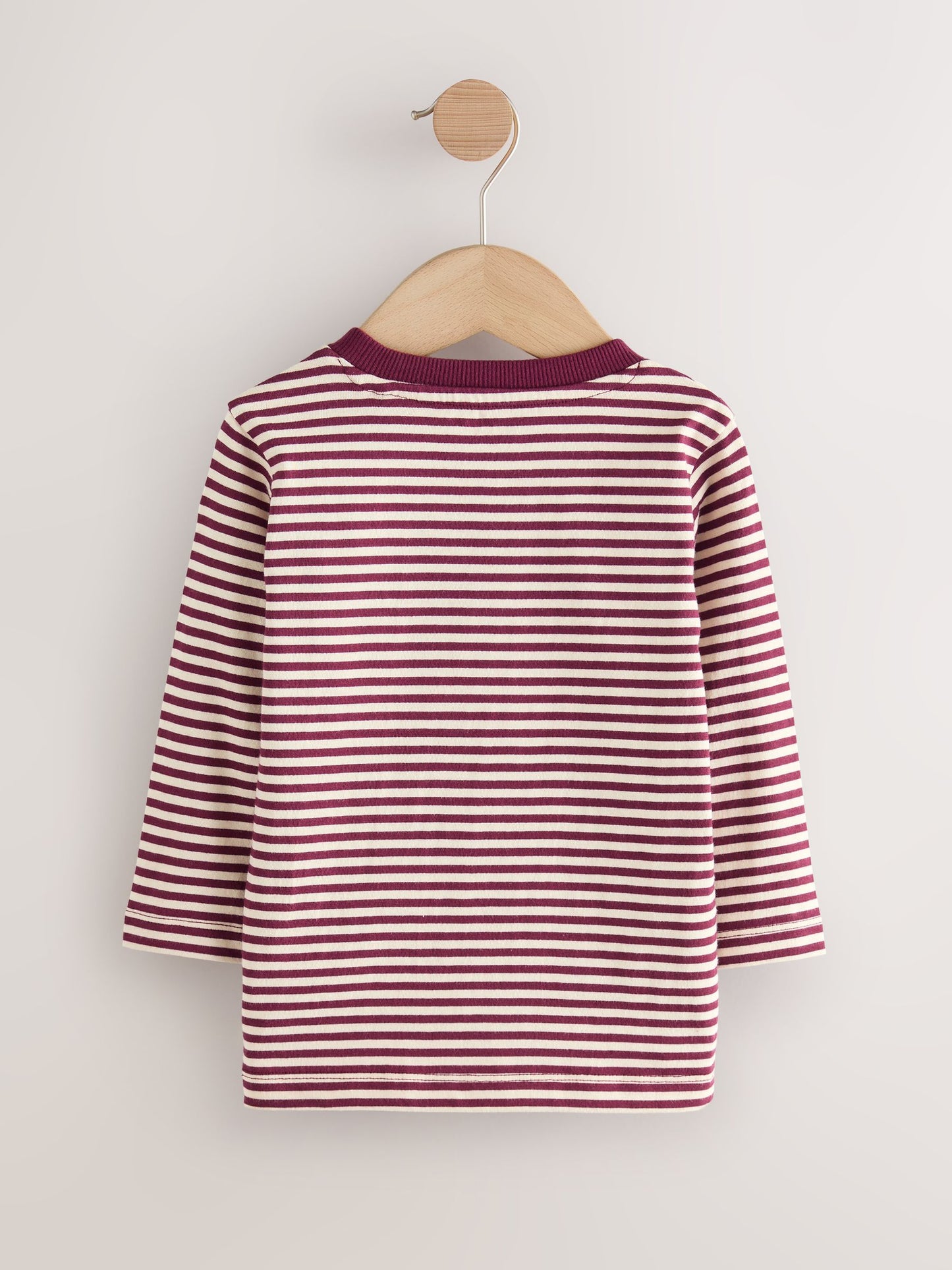 Berry Red Stripe Bear Long Sleeve Appliqué T-Shirt (3mths-7yrs) image 3