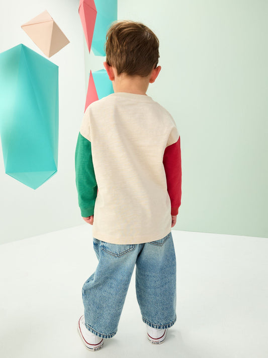 Stone Hotchpotch Graphic Christmas Long Sleeve T-Shirt (3mths-7yrs)