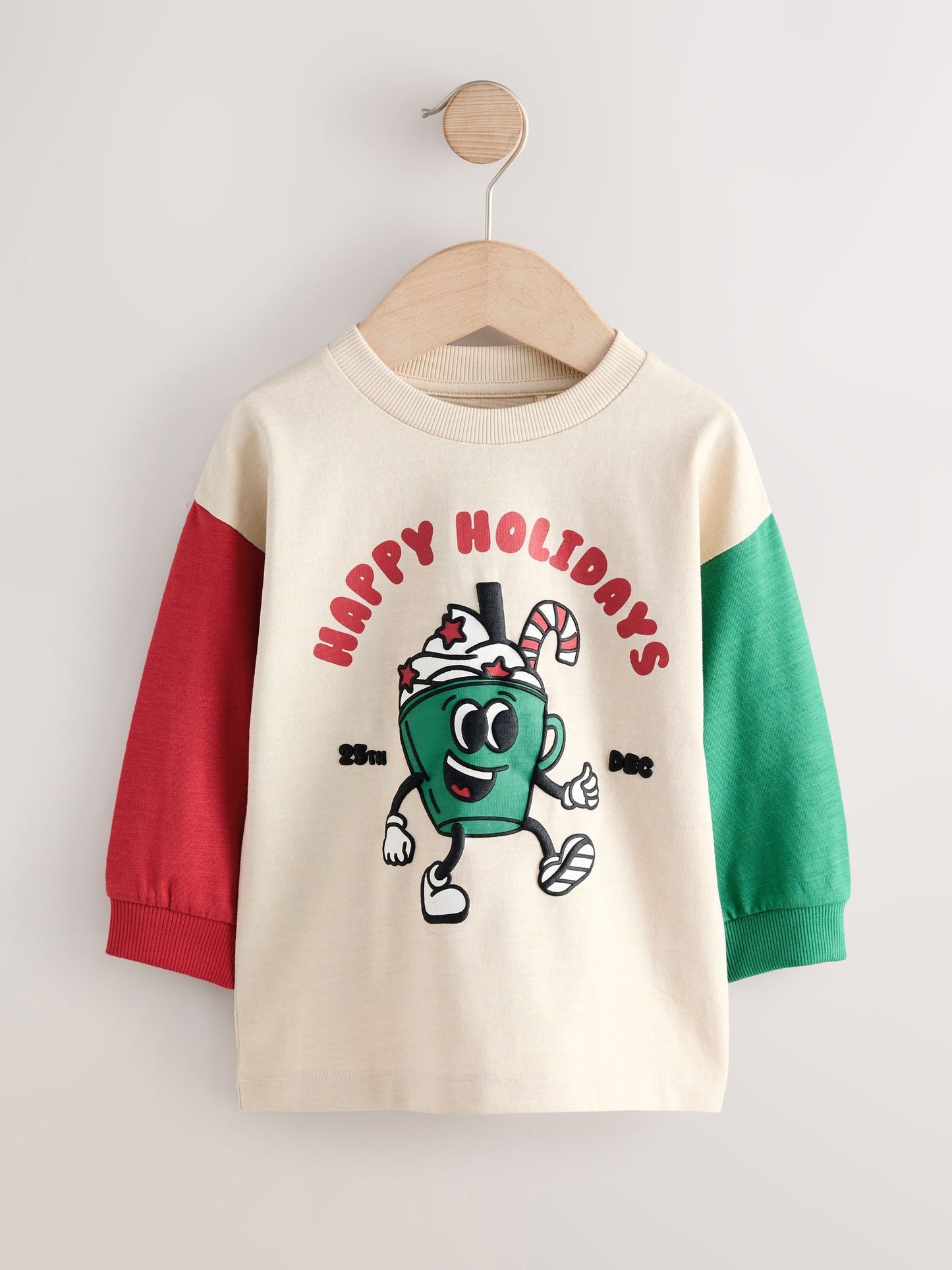 Stone Hotchpotch Graphic Christmas Long Sleeve T-Shirt (3mths-7yrs)