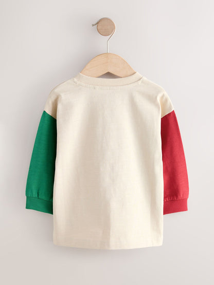 Stone Hotchpotch Graphic Christmas Long Sleeve T-Shirt (3mths-7yrs)