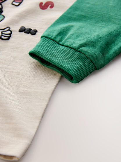 Stone Hotchpotch Graphic Christmas Long Sleeve T-Shirt (3mths-7yrs)