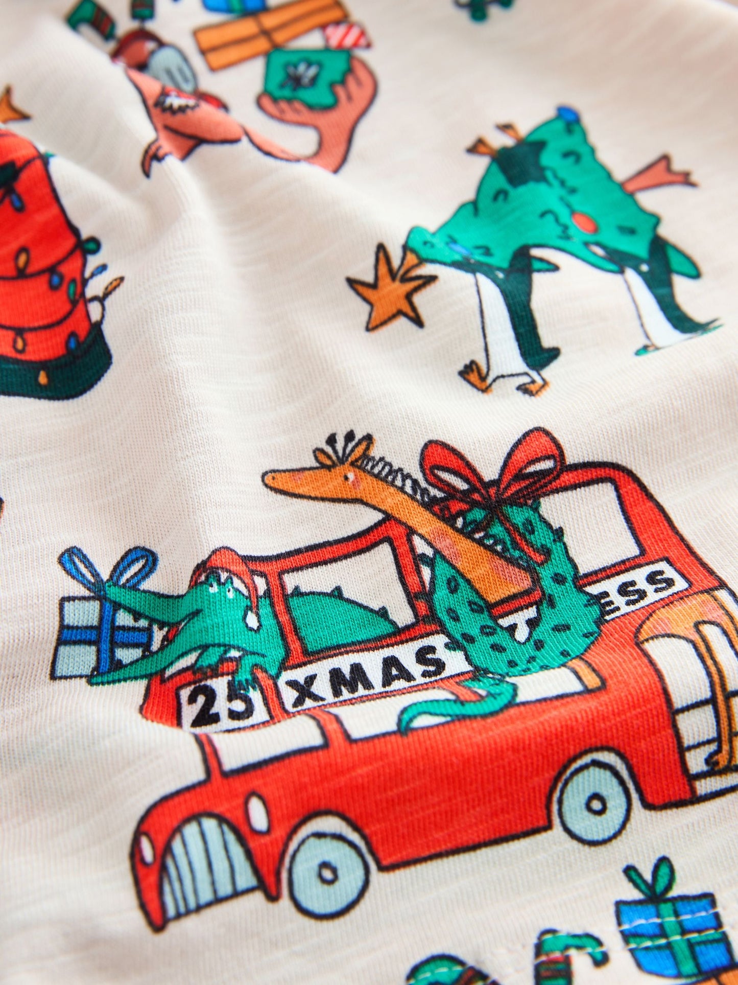 Stone All-Over Print Christmas Long Sleeve T-Shirt (3mths-7yrs)