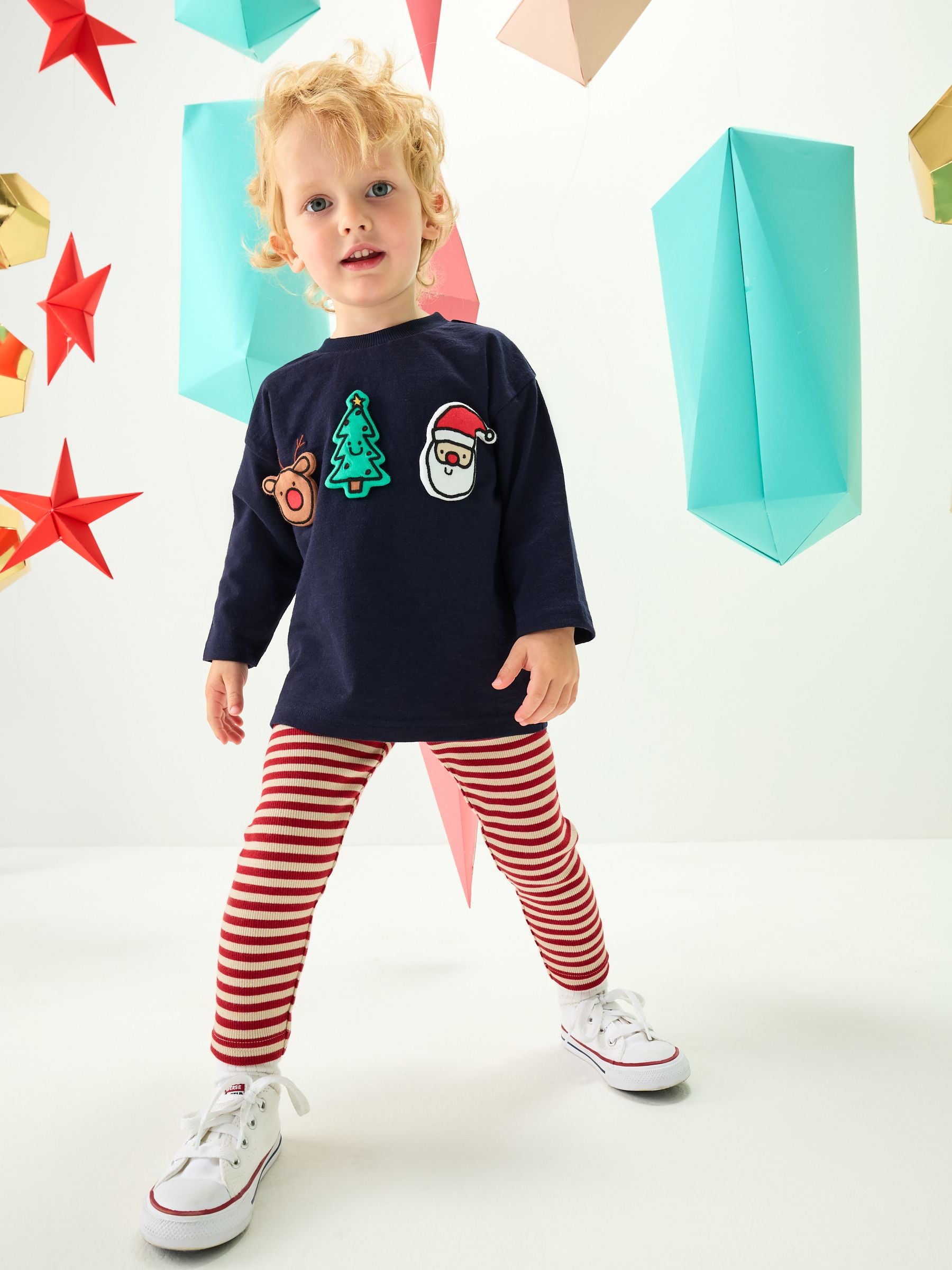Dsiney Kidz - Navy Christmas Padded Long Sleeve Top and Leggings Set (3mths-7yrs) image 1