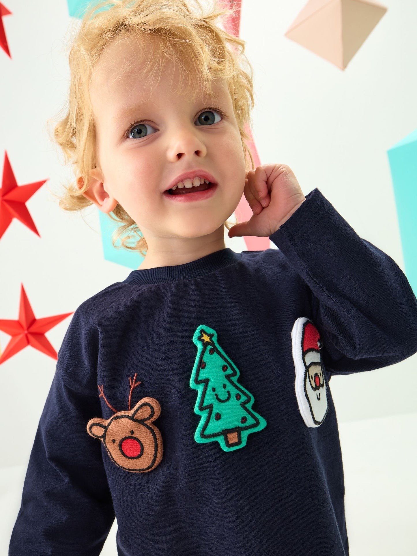Dsiney Kidz - Navy Christmas Padded Long Sleeve Top and Leggings Set (3mths-7yrs) image 2