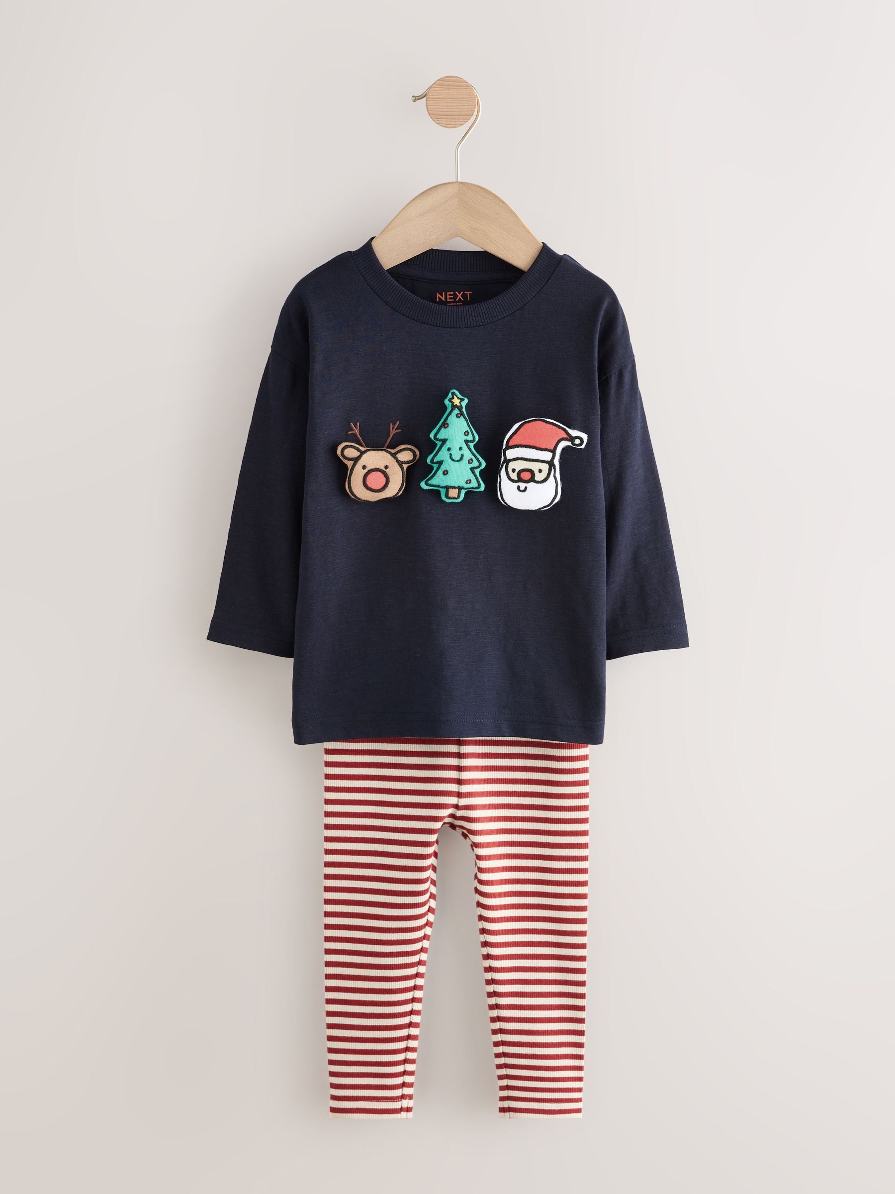 Dsiney Kidz - Navy Christmas Padded Long Sleeve Top and Leggings Set (3mths-7yrs) image 5