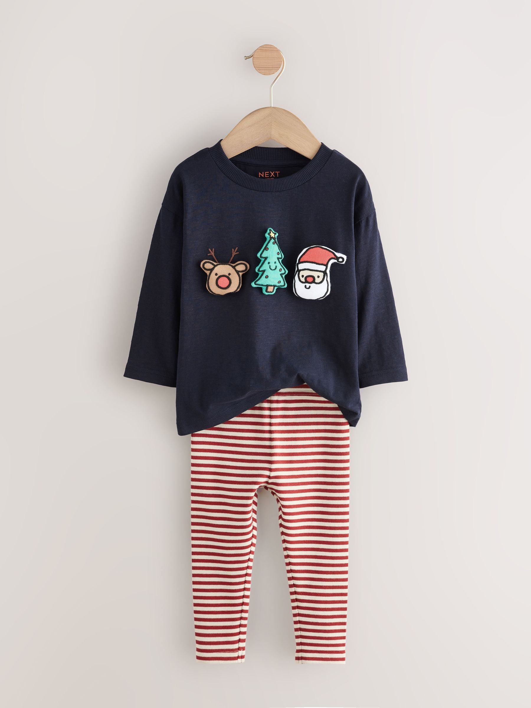 Dsiney Kidz - Navy Christmas Padded Long Sleeve Top and Leggings Set (3mths-7yrs) image 6